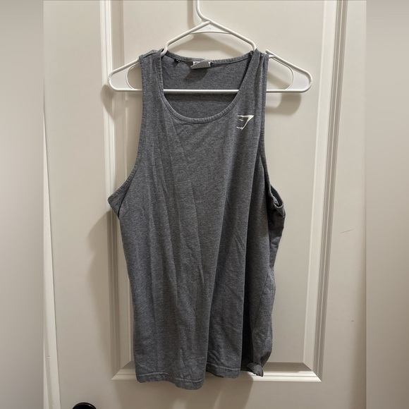 Gymshark Tank Top Shirt Mens Medium Gray Sleeveless Athletic Workout Gym - Picture 1 of 5